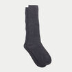 Chaussettes hautes gris fonc&eacute; femme