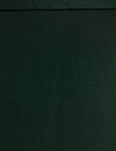 Jupe droite courte taille haute vert fonc&eacute; femme