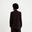 Blazer oversize brillant manches longues noir femme