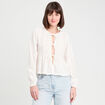 Blouse broderie anglaise ecru femme