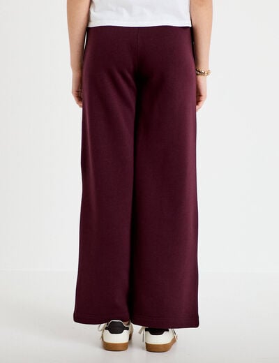 Pantalon large style jogging prune femme