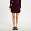 Jupe-short courte violet fonc&eacute; femme