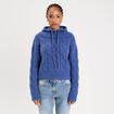 Pull 2-en-1 &agrave; capuche amovible violet femme
