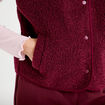 Gilet sans manches effet polaire bordeaux femme
