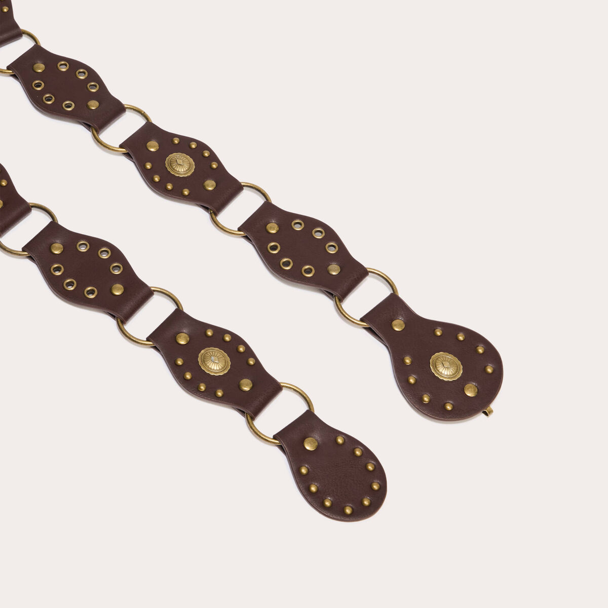 Ceinture large marron fonc&eacute; femme
