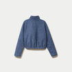 Veste zipp&eacute;e effet polaire bleu marine femme