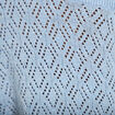 Pull ajour&eacute; col v manches courtes bleu ciel femme
