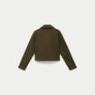 Veste zipp&eacute;e vert kaki femme