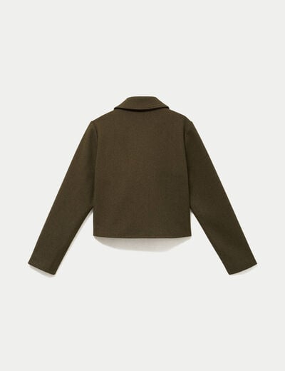 Veste zipp&eacute;e vert kaki femme