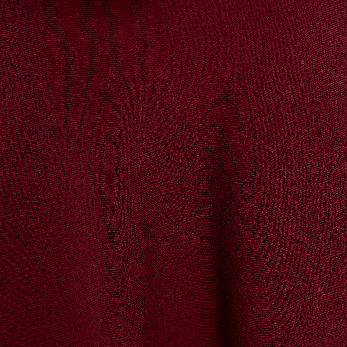 Jupe &eacute;vas&eacute;e en maille bordeaux femme