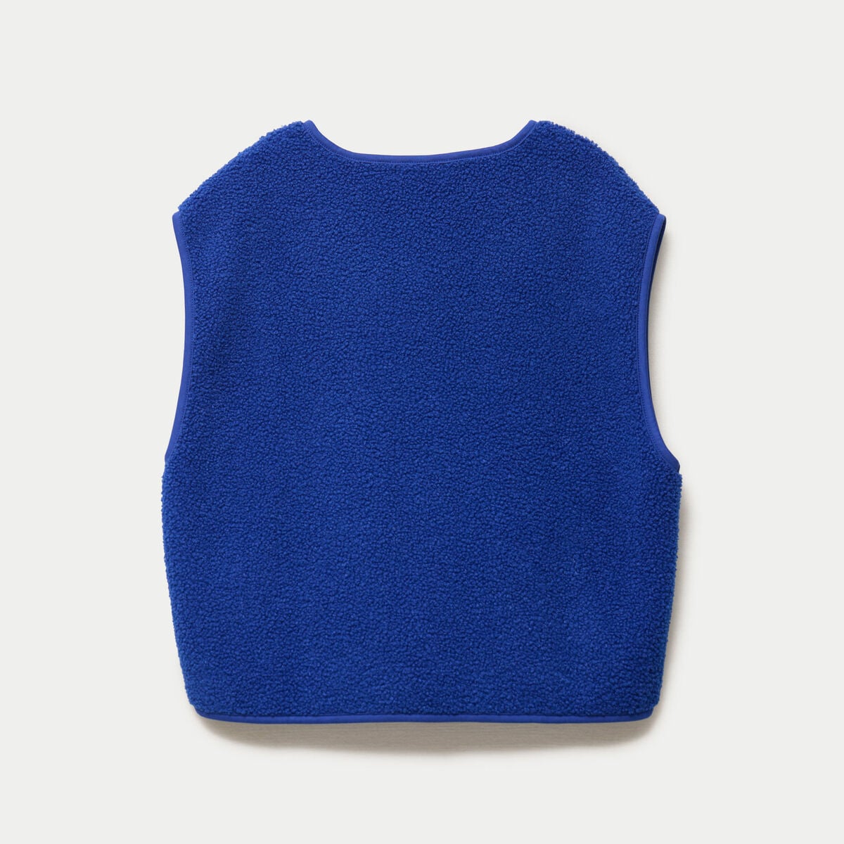 Gilet sans manches effet polaire bleu electrique femme