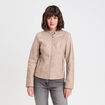 Veste droite zipp&eacute;e sable femme