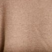 Pull oversize brod&eacute; manches longues beige femme