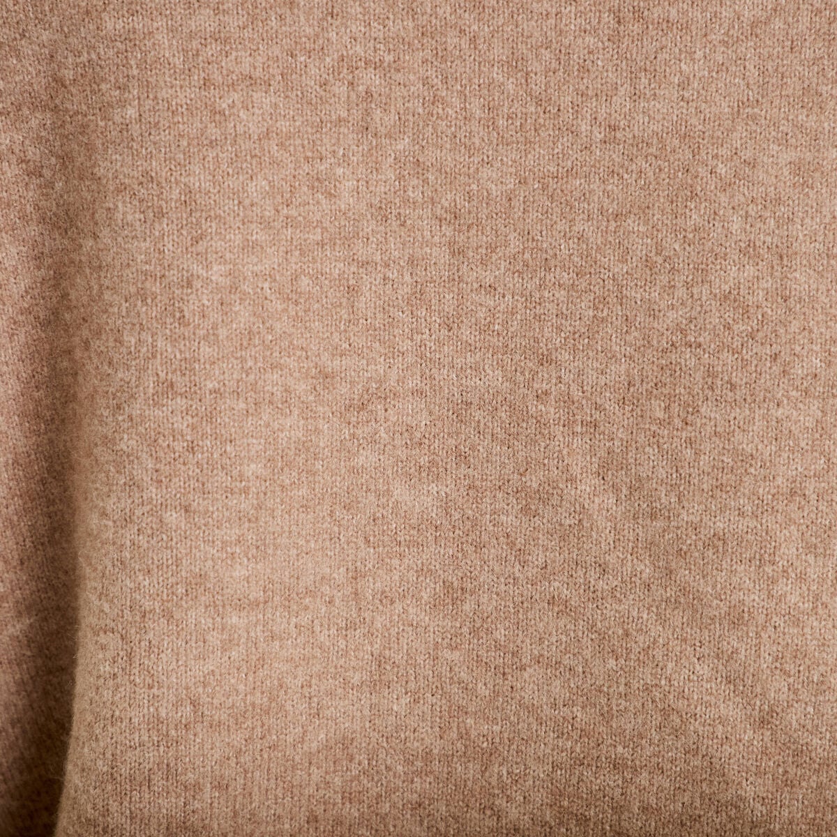 Pull oversize brod&eacute; manches longues beige femme