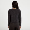 Gilet boutonn&eacute; manches longues gris fonc&eacute; femme