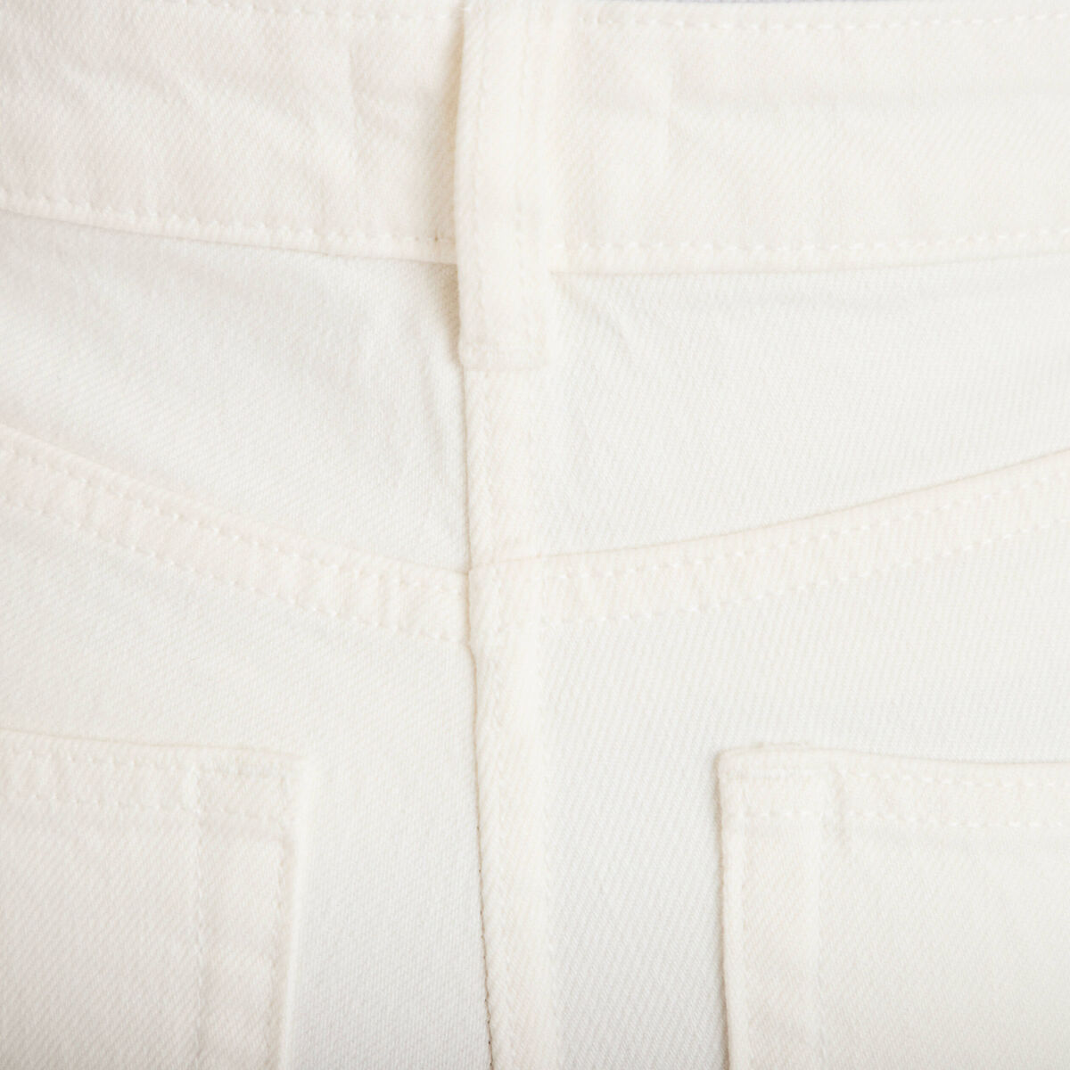 Jeans wide leg taille haute denim blanc femme