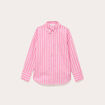 Chemise oversize col classique rose vif femme