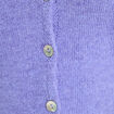 Gilet boutonn&eacute; avec col en V bleu violet femme