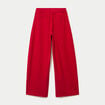 Pantalon barrel taille standard rouge femme