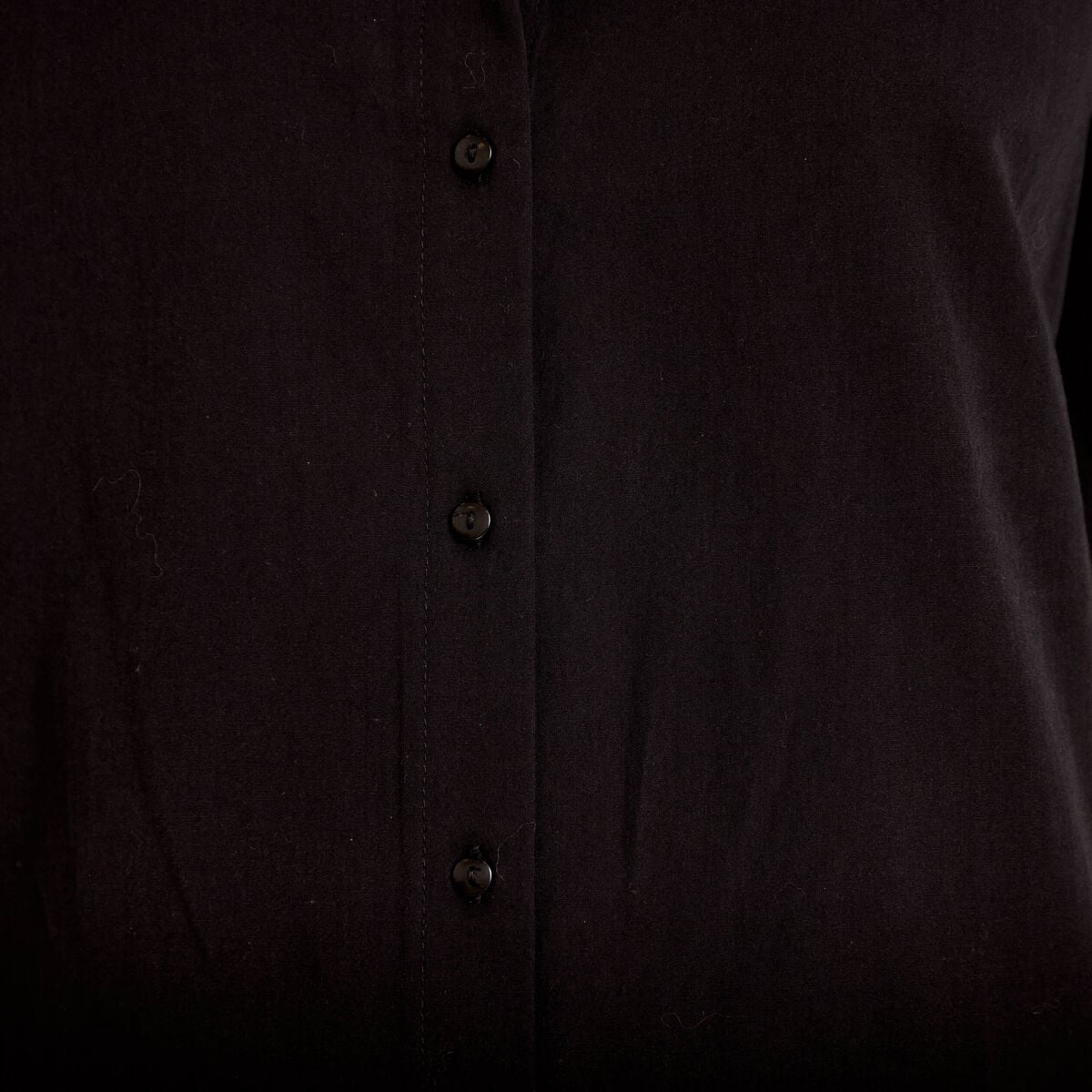 Chemise manches courtes noir femme