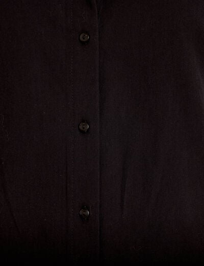 Chemise manches courtes noir femme