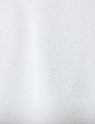 Blouse droite col mao manches longues ecru femme