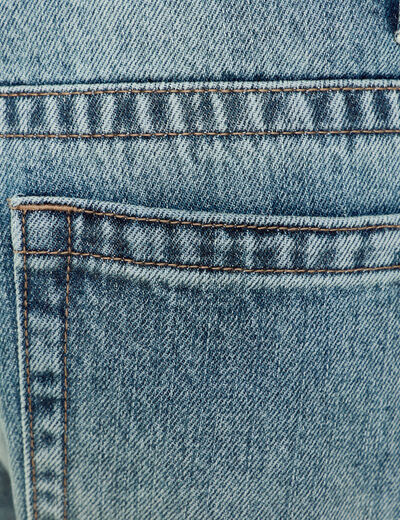 Jeans droit taille basse denim double stone femme