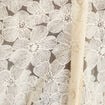 Blouse droite col v en dentelle ecru femme