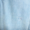 Chemise droite courte manches longues bleu femme