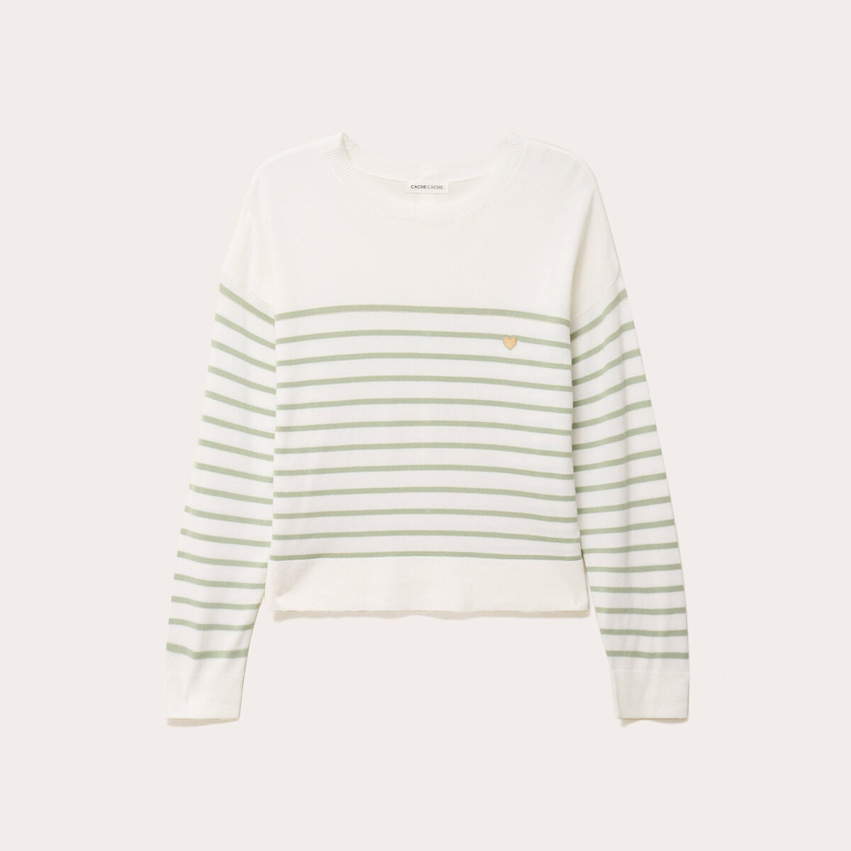 Pull manches longues vert pastel femme