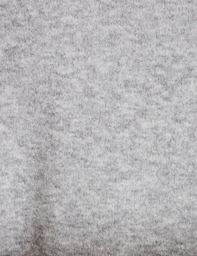 Gilet 2-en-1 col chemise manches longues gris clair femme