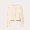 Gilet manches longues ecru femme