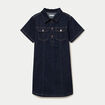 Robe droite en jean denim brut femme