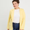 Veste blazer cintr&eacute;e jaune clair femme