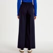 Pantalon bootcut taille standard bleu marine femme