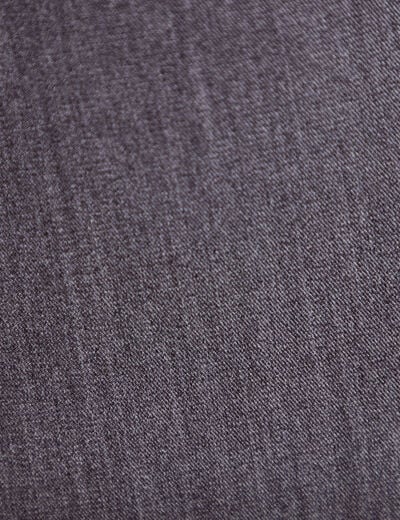 Pantalon city taille basse effet boule gris fonc&eacute; femme