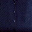 Chemise droite cropped col classique bleu marine femme
