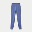 Leggings taille haute bleu fonc&eacute; femme
