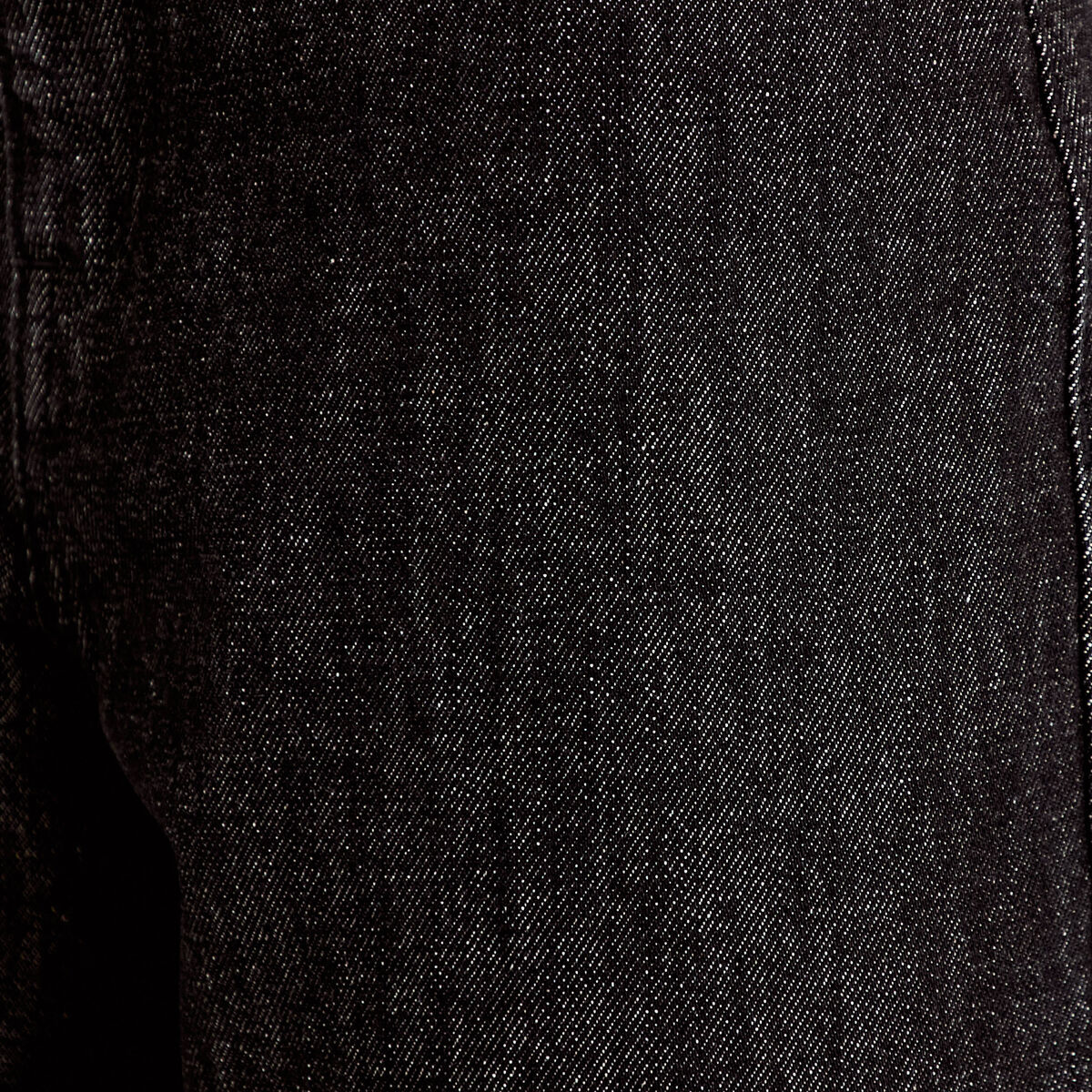 Jean barrel cropped taille standard denim noir femme