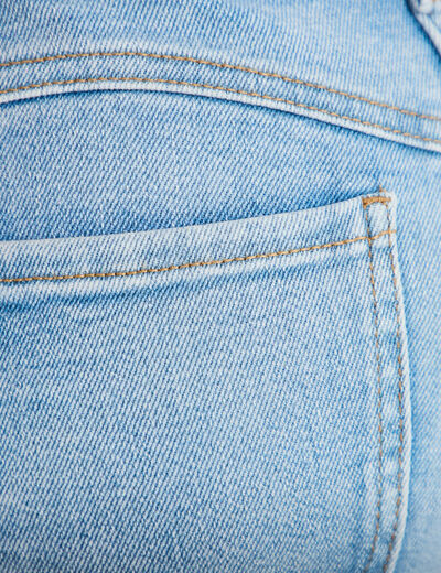 Jean skinny push-up taille standard denim bleach femme