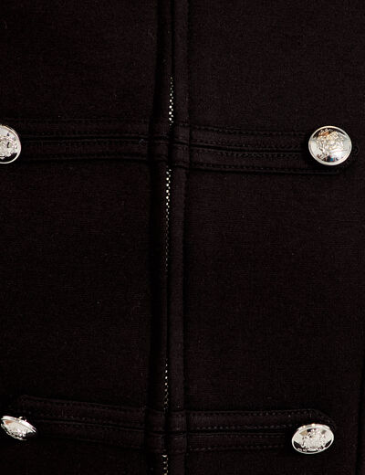 Veste ajust&eacute;e manches longues noir femme