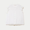 Top ample sans manches col carr&eacute; blanc femme
