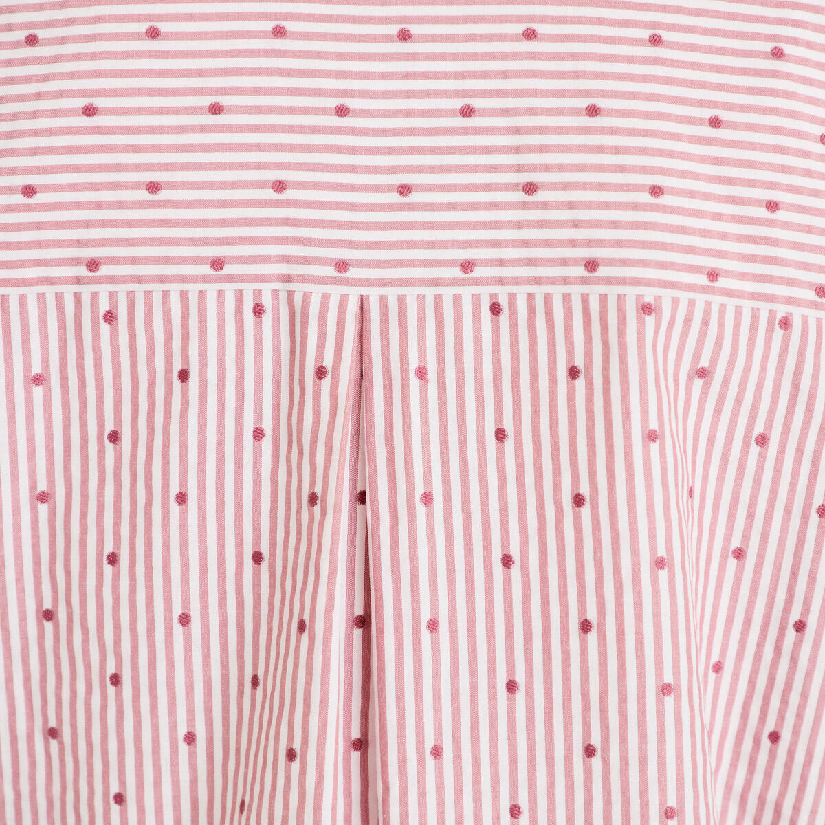 Chemise droite manches longues rouge clair femme