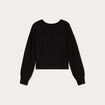 Gilet court nou&eacute; noir femme