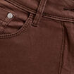 Jeans slim 5 poches marron fonc&eacute; femme