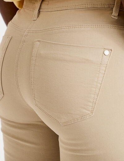 Pantacourt taupe femme