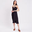 Robe &eacute;vas&eacute;e col bustier noir femme