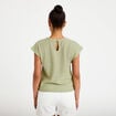 D&eacute;bardeur ajour&eacute; vert kaki femme