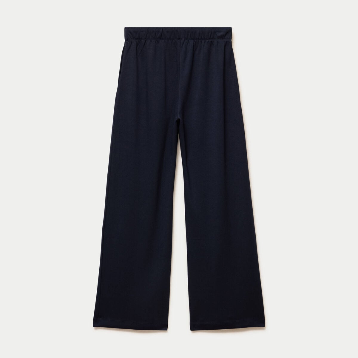 Jogging bootcut taille haute bleu marine femme