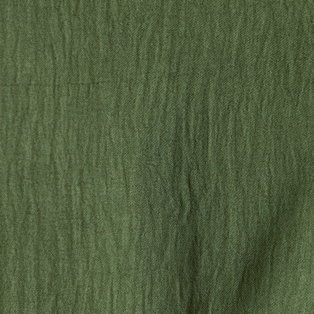 Robe longue &eacute;vas&eacute;e manches courtes vert kaki femme